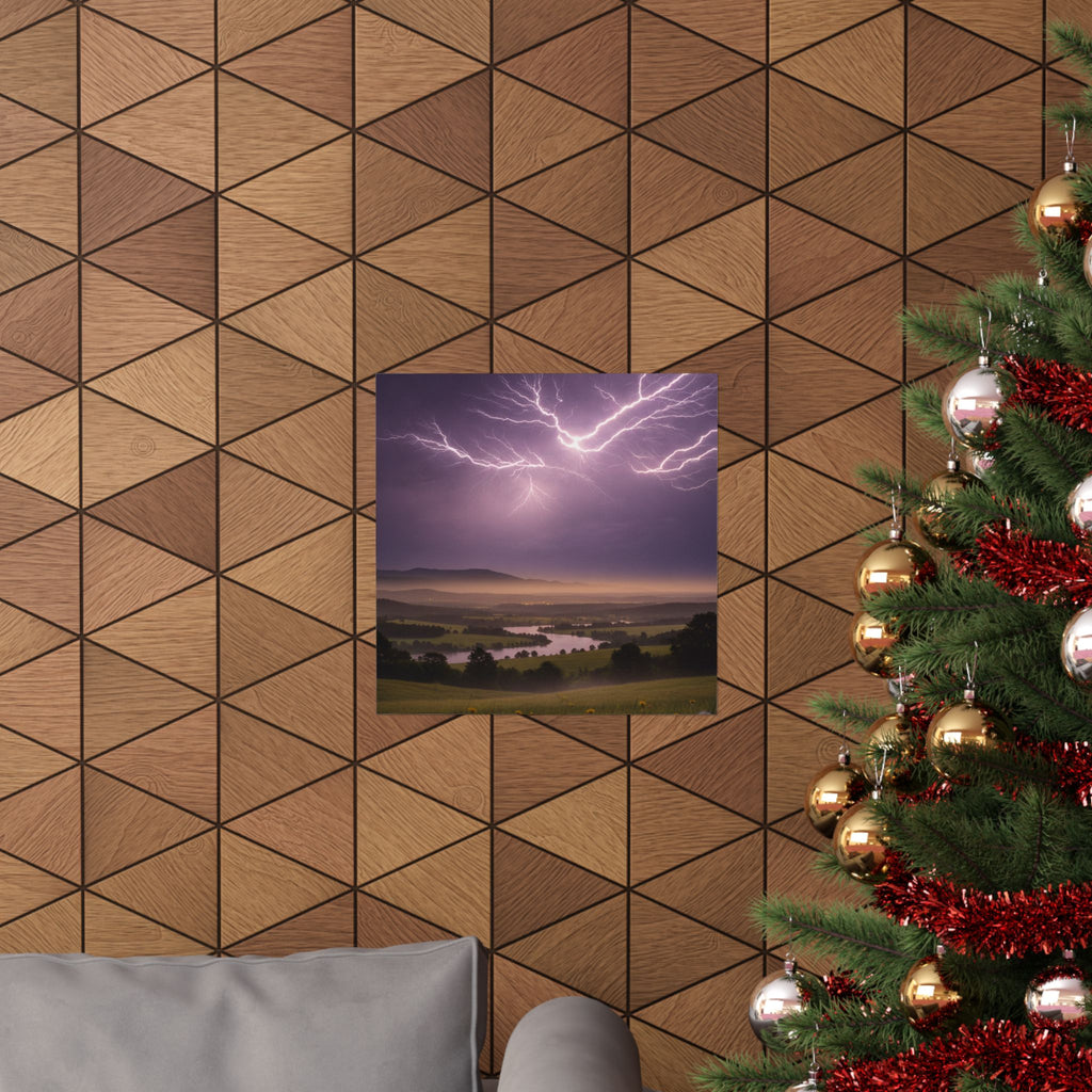 Scenic Nature — Lightning — Matte Poster