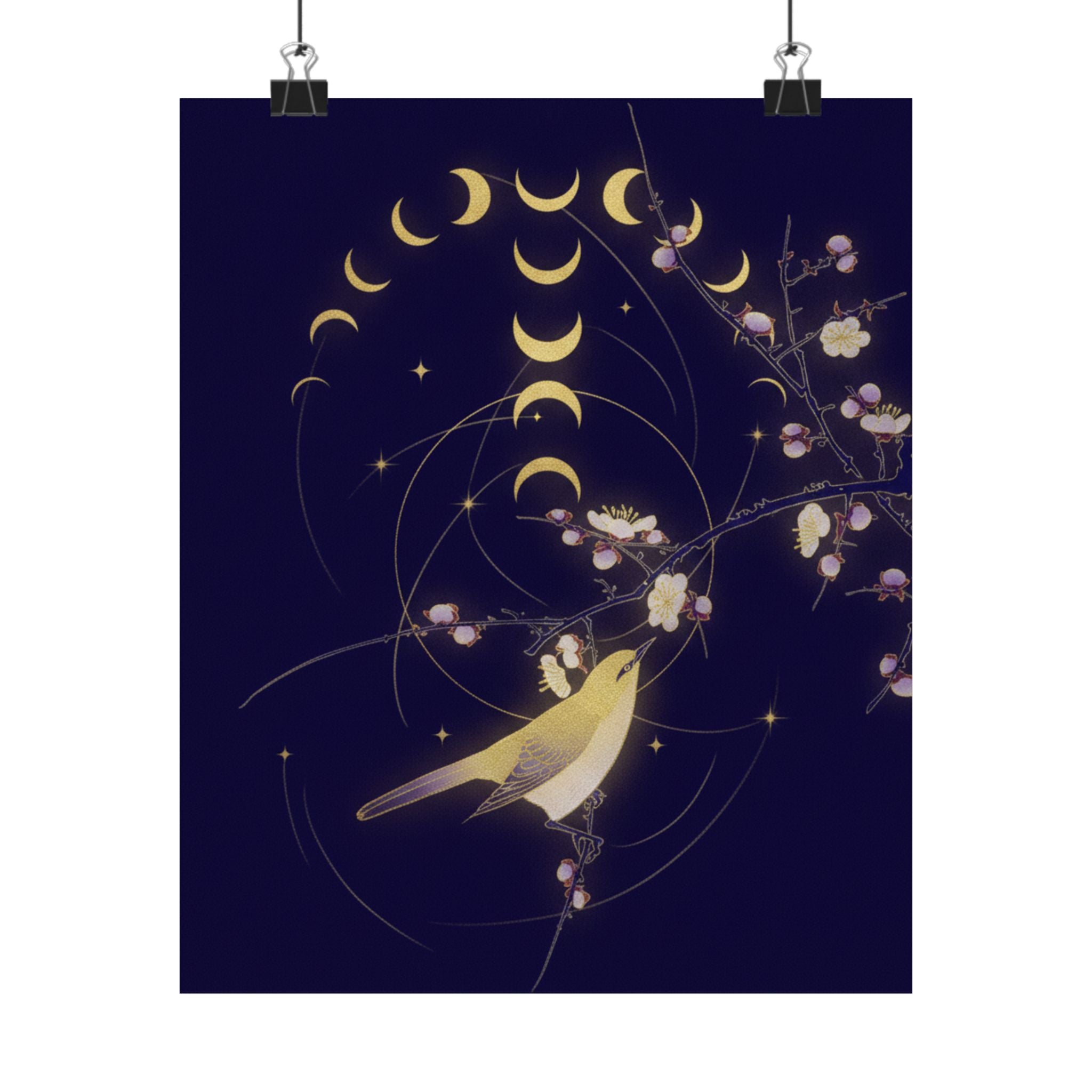 Celestial — New Moon; Nightingale On A Plum Branch — Matte Poster
