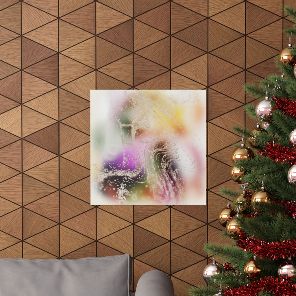 Dreamy Blurred Colour Cloud Abstract Art Poster