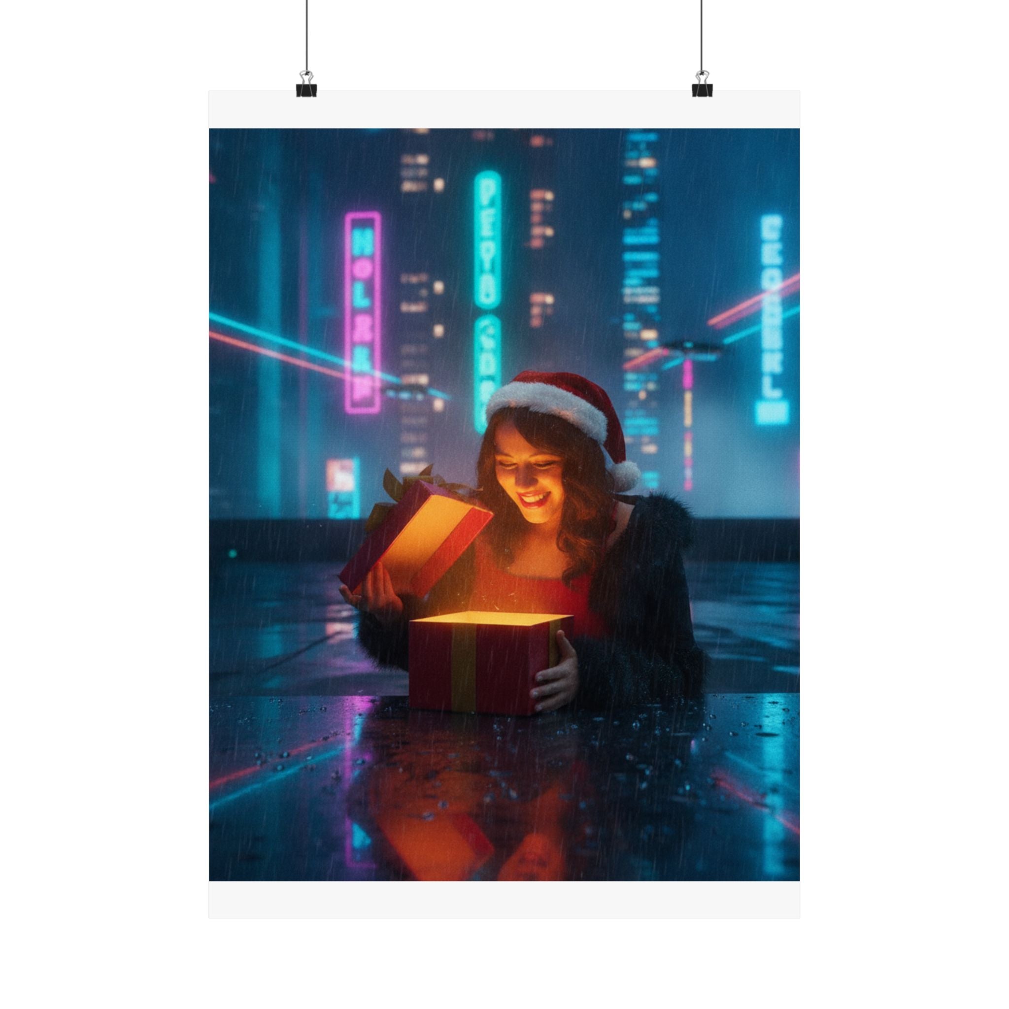 Neon Noir — Person — Matte Poster