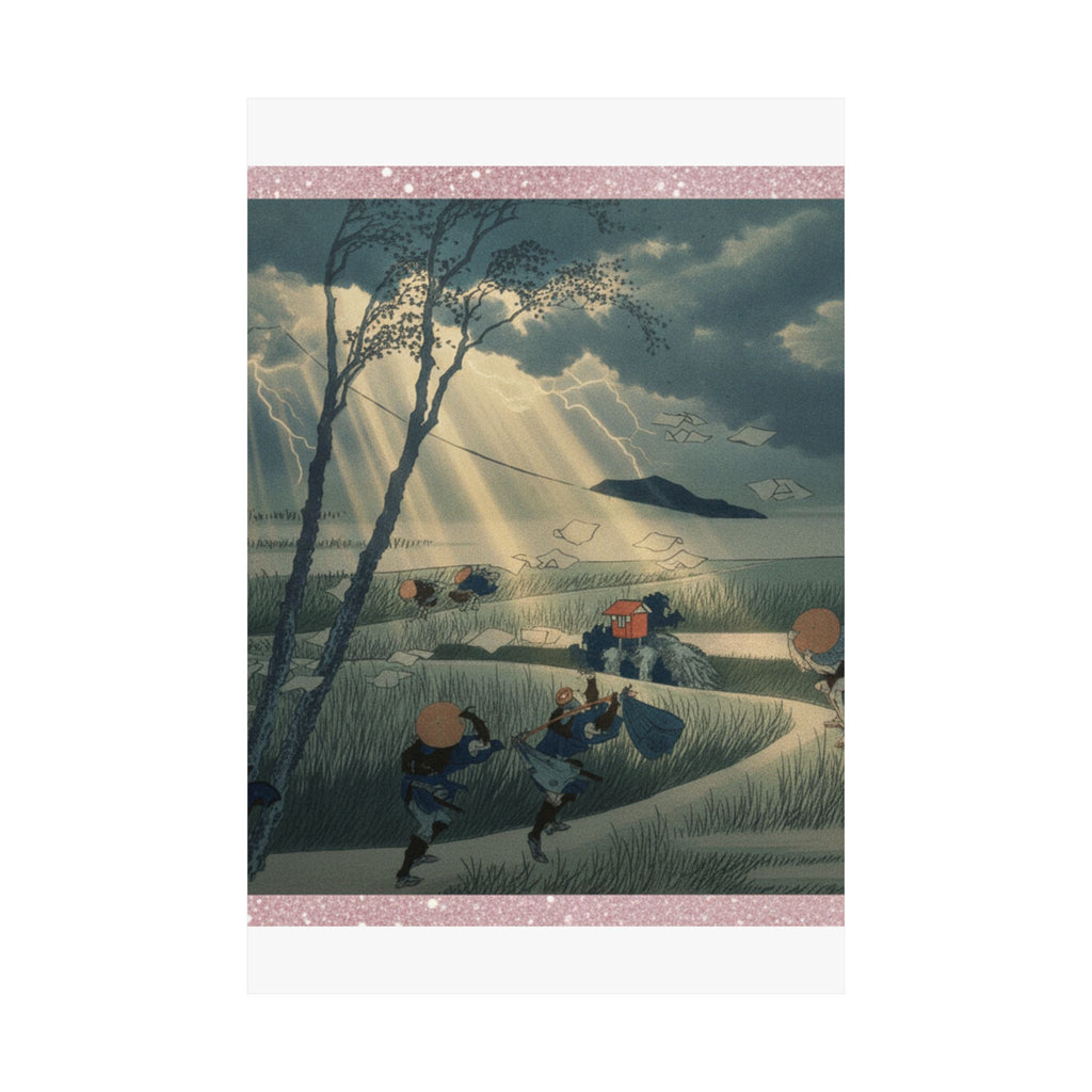Dramatic Storm — Ejiri In Suruga Province (Sunshū Ejiri), From The Series Thirty-Six Views Of Mou — Matte Poster