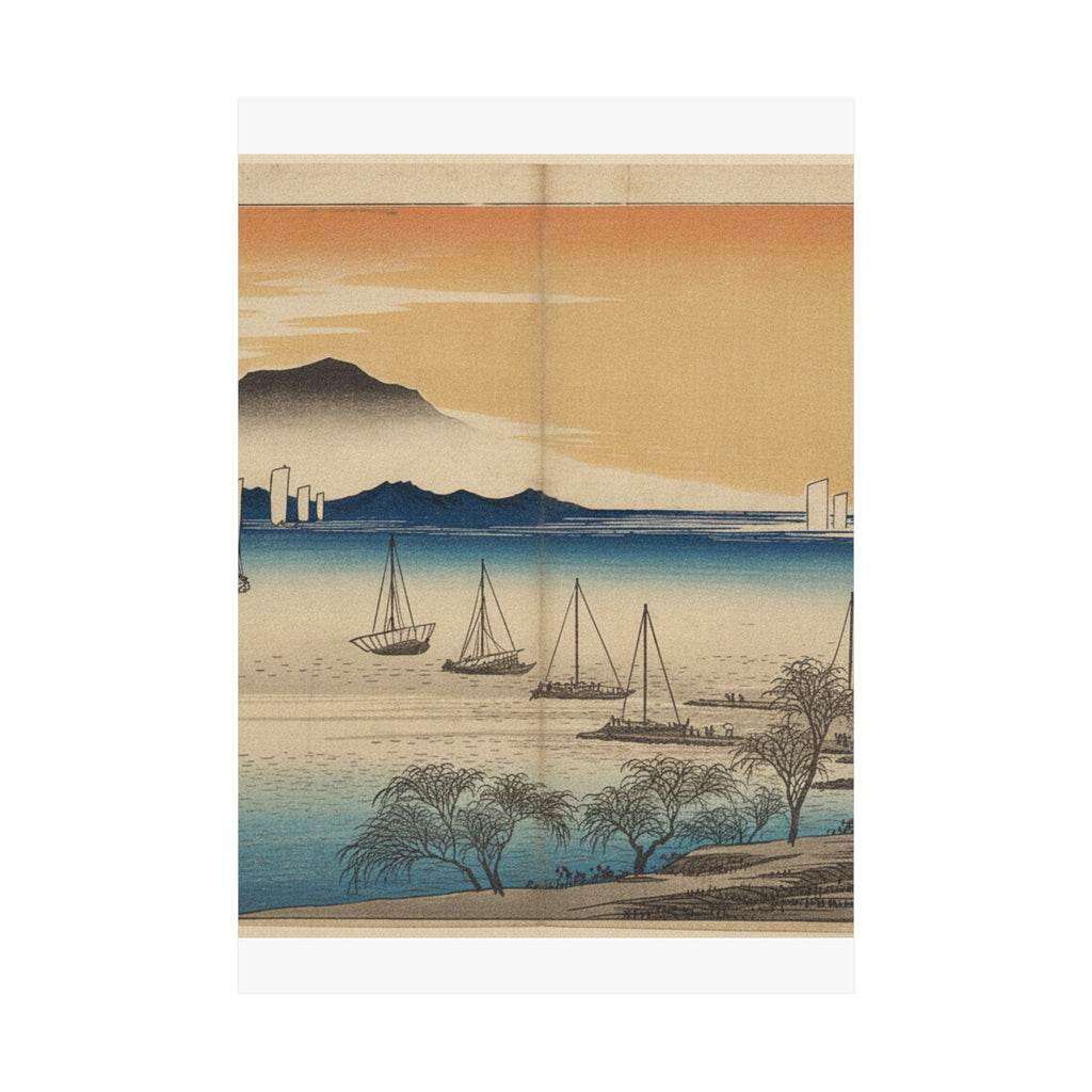 Affirmation — Sailing Boats Returning To Yabase, Lake Biwa — Matte Poster