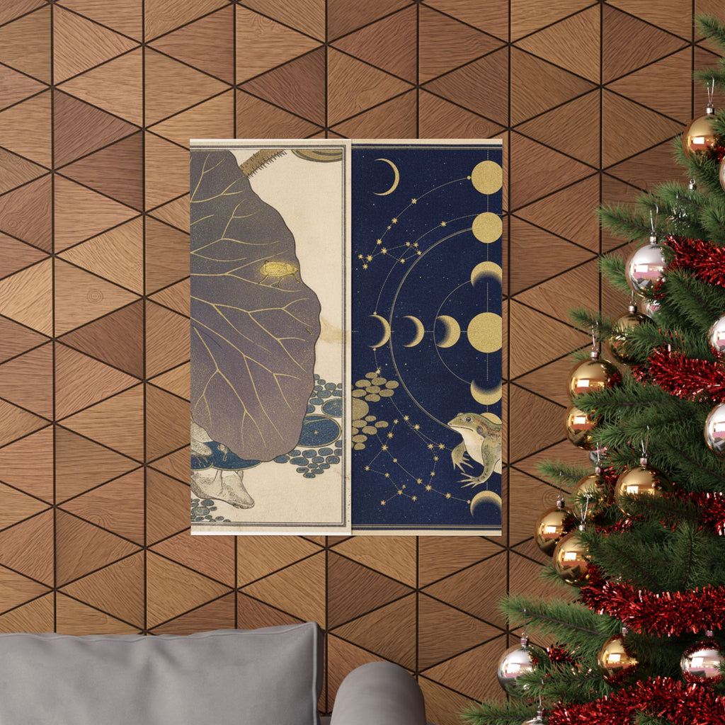 Celestial — Frog (Kaeru); Gold Beetle (Kogane Mushi), From The Picture Book Of Crawling Crea — Matte Poster
