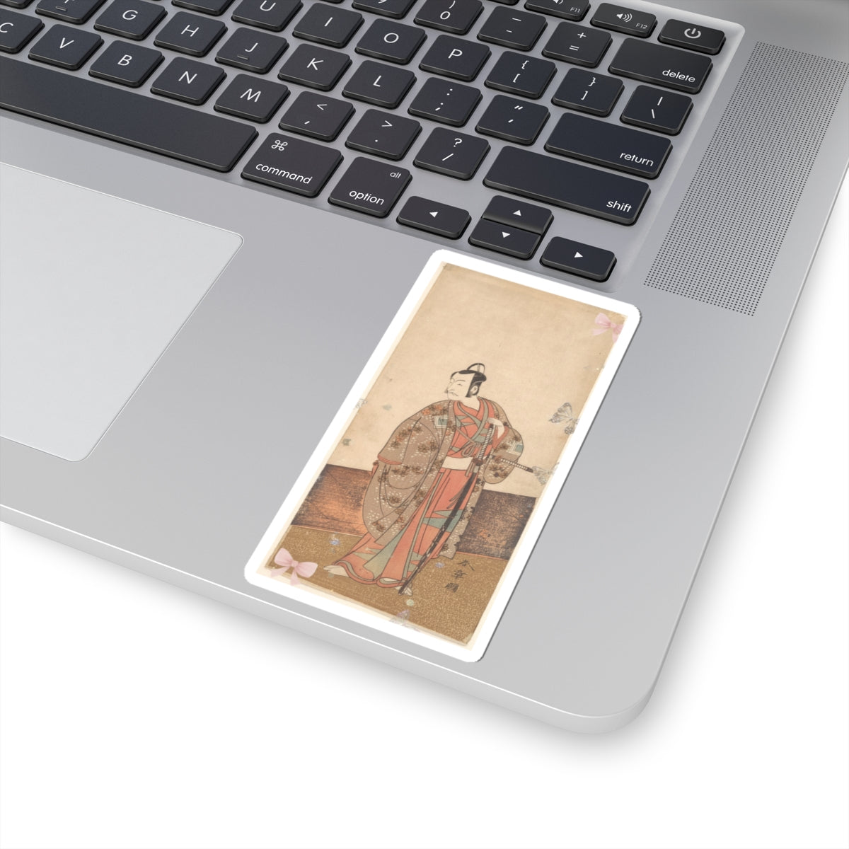Ecommerce Main — The Actor Ichikawa Danjuro V Standing Inside Of A House And In Front Of An Engaw — Kiss-Cut Sticker