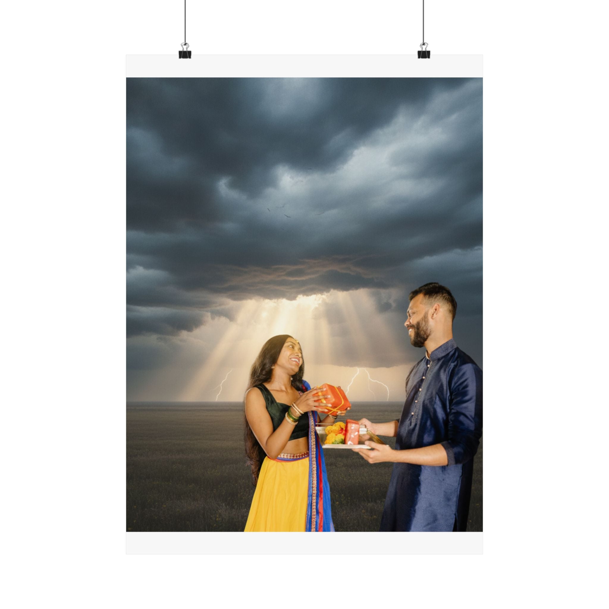 Dramatic Storm — Person — Matte Poster