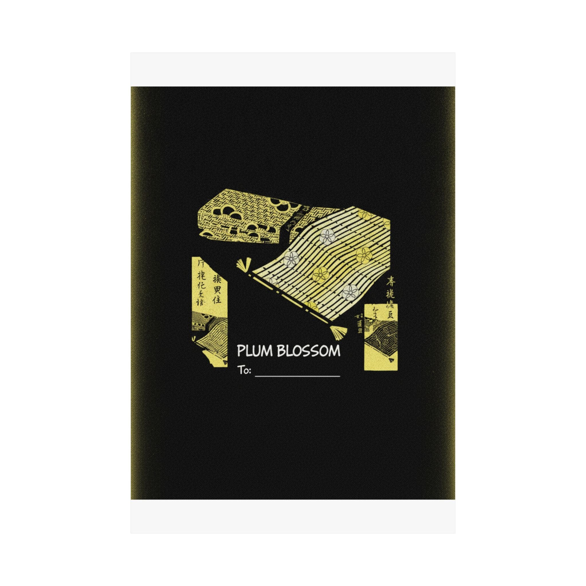 Streetwear Collage — Pattern Of Plum Blossom — Matte Poster