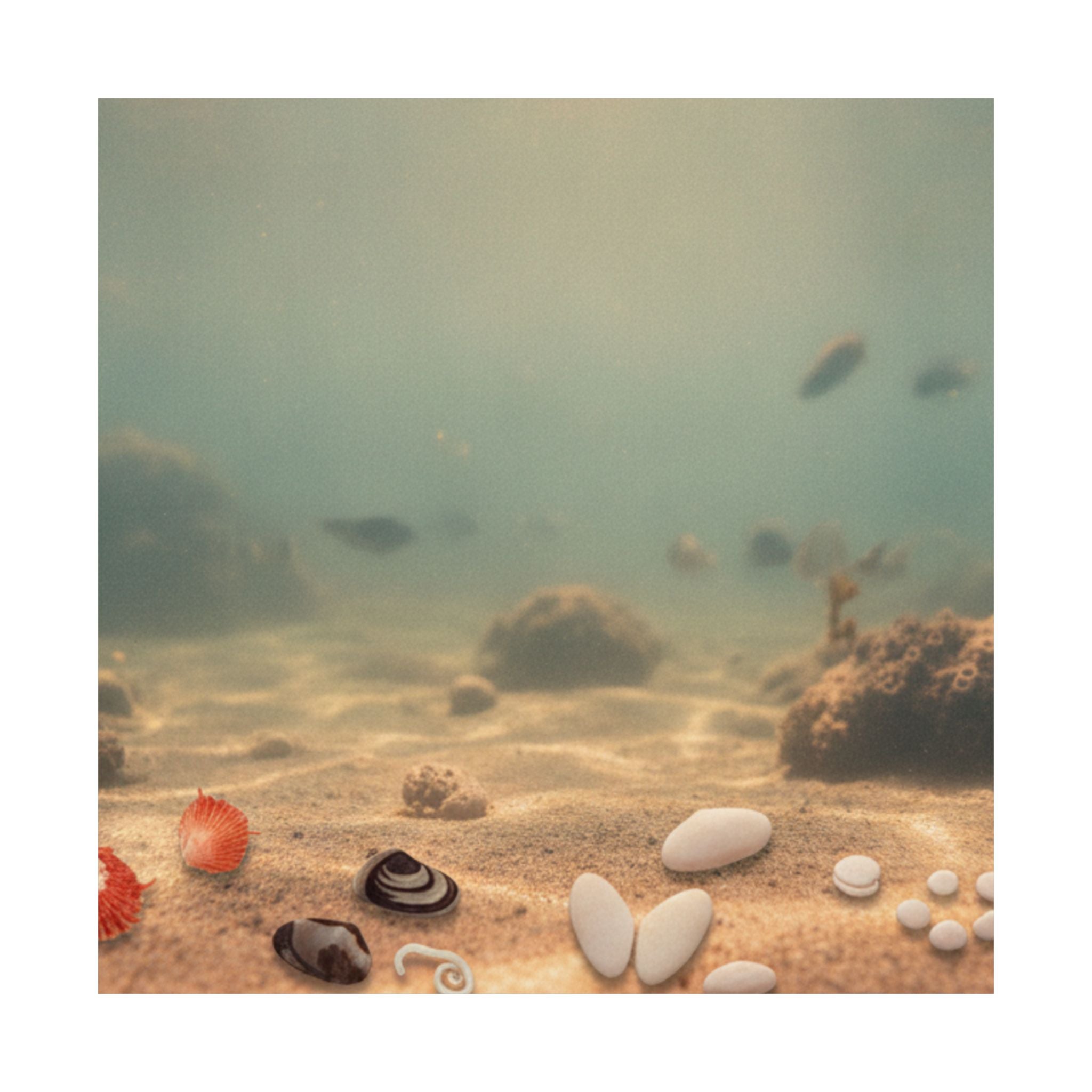 Scenic Nature — Shells Under Water — Matte Poster