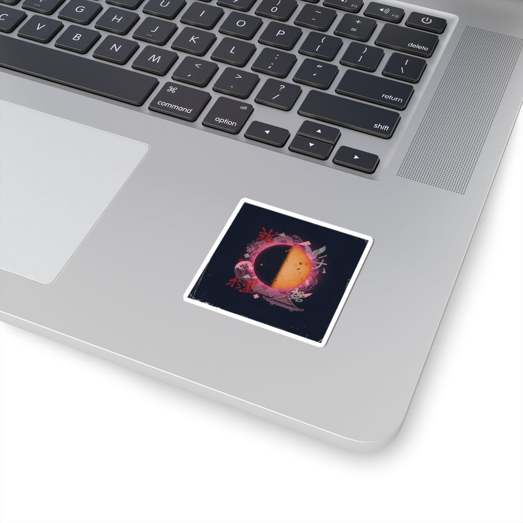 Japanese Street — Sun — Kiss-Cut Sticker