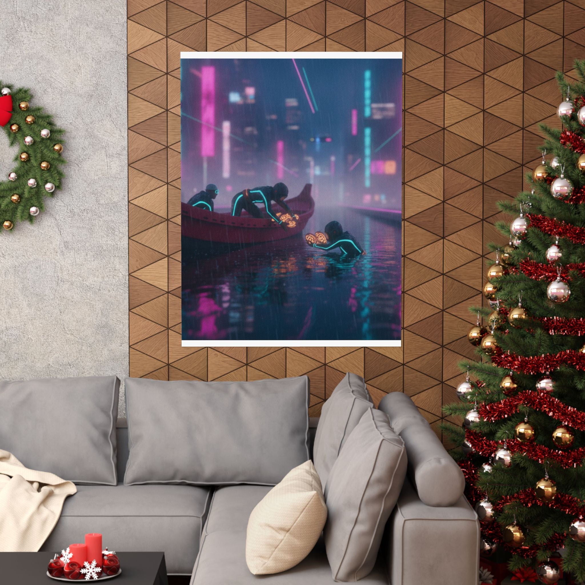Neon Noir — Seishu Awabi-Tori No Zu — Matte Poster