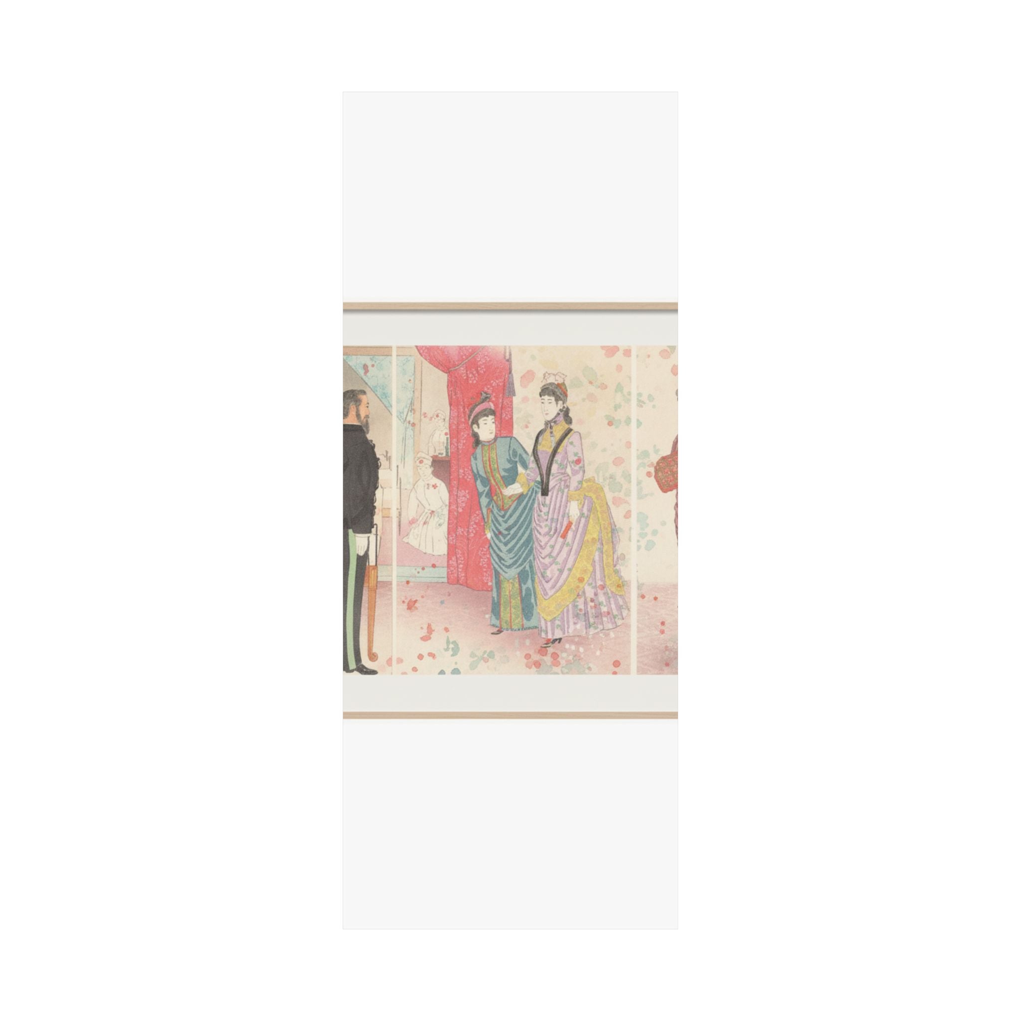 Watercolor — Illustration Of The Empress Visiting A Field Hospital [In Hiroshima] (Yasen Byōi — Matte Poster
