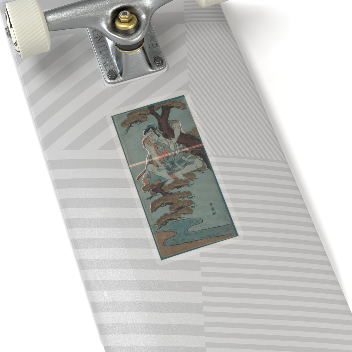 Cinematic — The Actor Otani Hiroemon Iii Watching From The Branches Of A Pine Tree Overhangi — Kiss-Cut Sticker