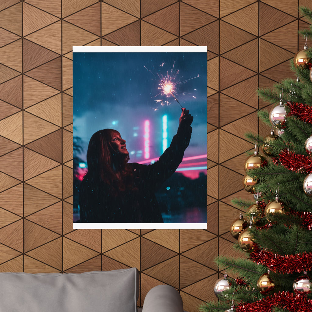 Neon Noir — Person — Matte Poster