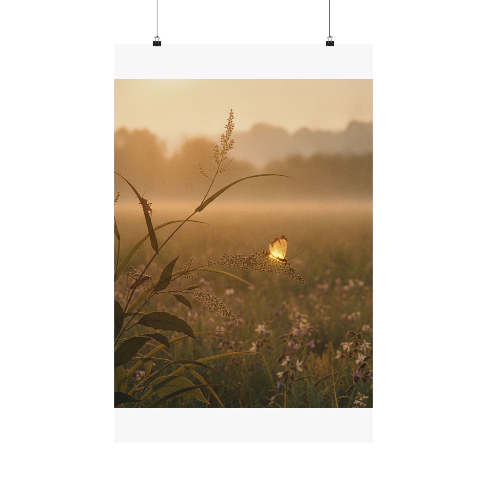 Scenic Nature — Tree Cricket (Matsumushi); Firefly (Hotaru), From The Picture Book Of Crawling C — Matte Poster