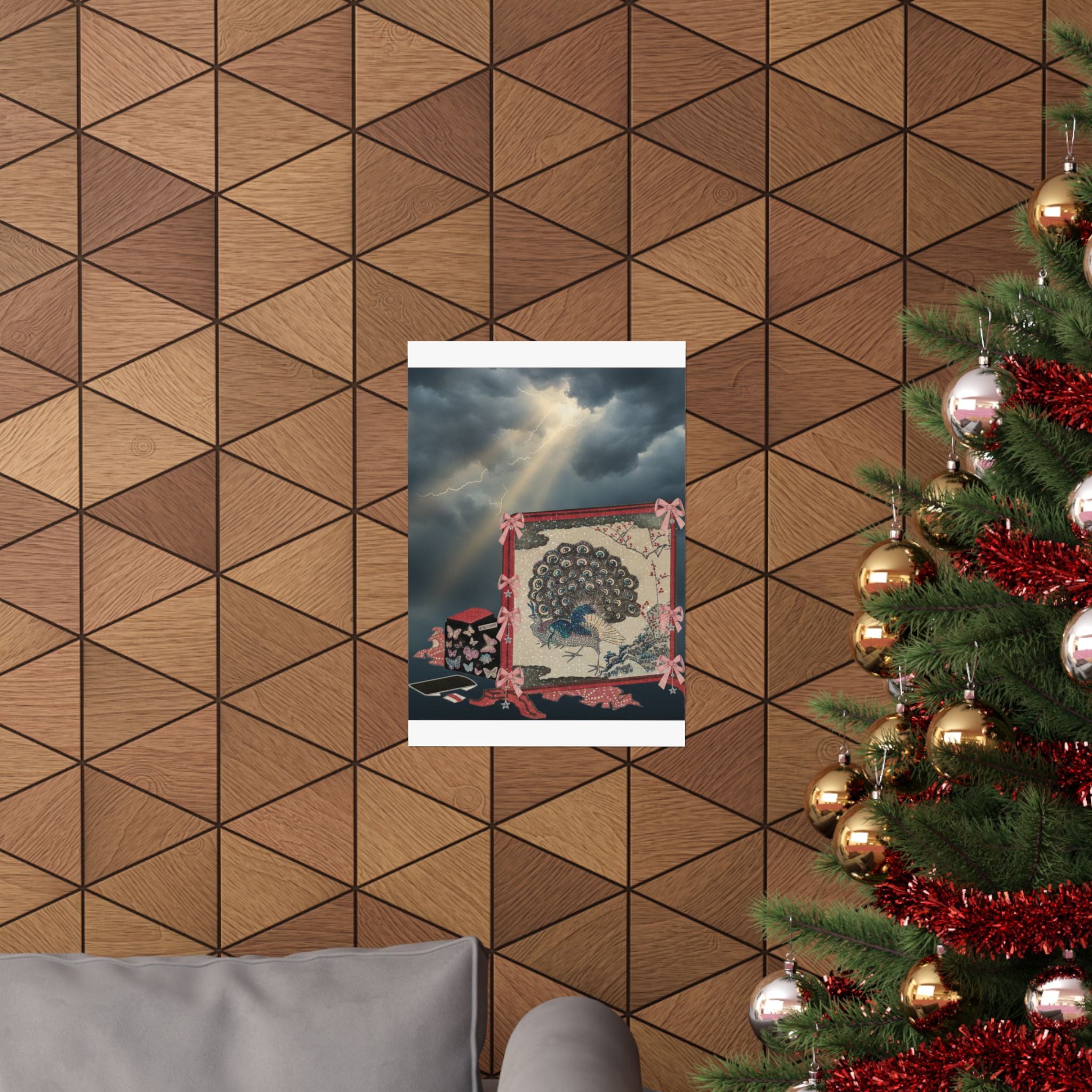 Dramatic Storm — Screen And Lady'S Work-Box — Matte Poster