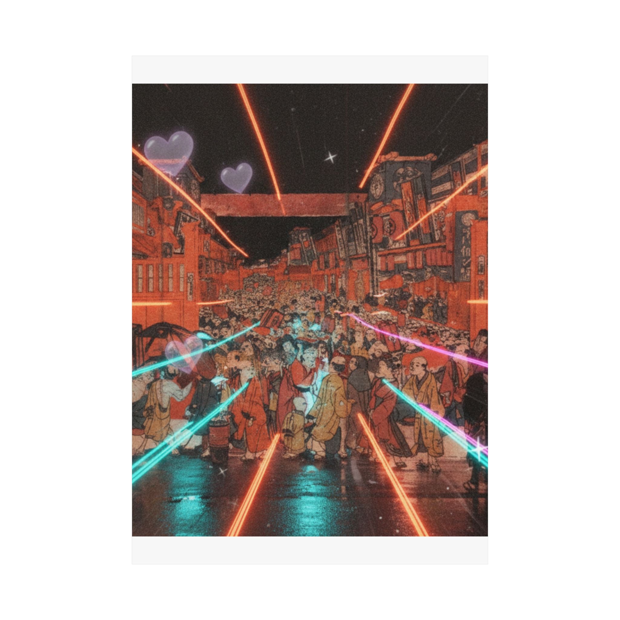 Fast Furious — Sakaichō Fukiyachō Kaomise Yoshibai No Zu — Matte Poster