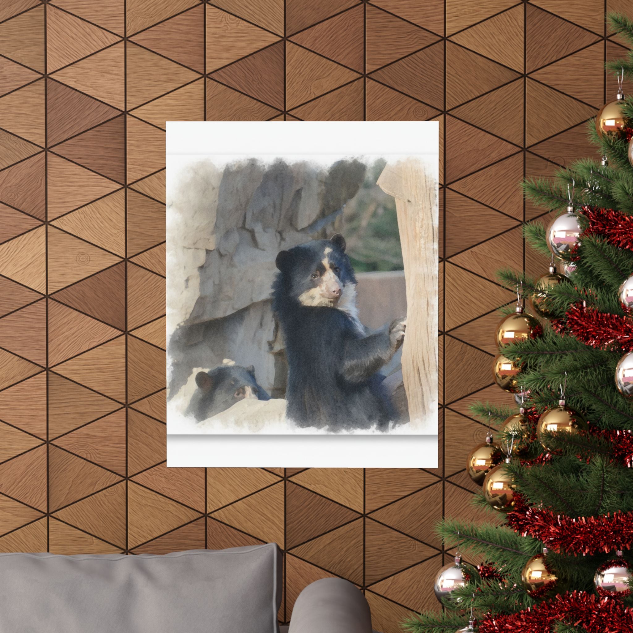 Watercolor — Bear — Matte Poster