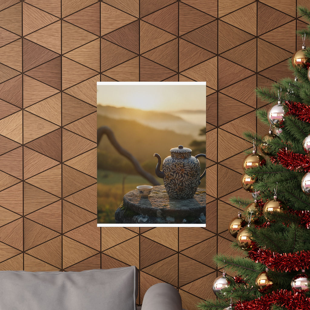 Scenic Nature — Wine Pot And Cup — Matte Poster