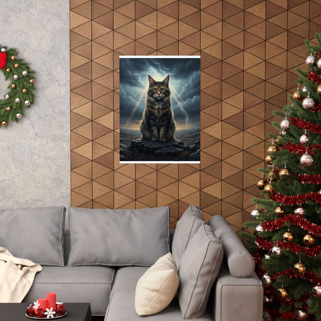 Dramatic Storm — Cat — Matte Poster