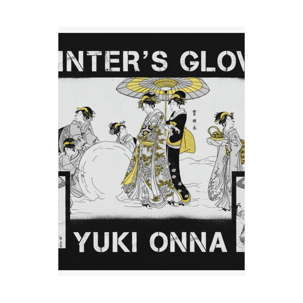 Streetwear Collage — Courtesans And Attendants Making A Giant Snowball — Matte Poster