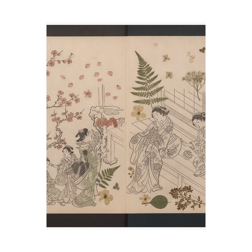 Botanical — True Reflections On The Life And Manners Of A Woman (Ehon Masukagami) 絵本十寸鏡 — Matte Poster