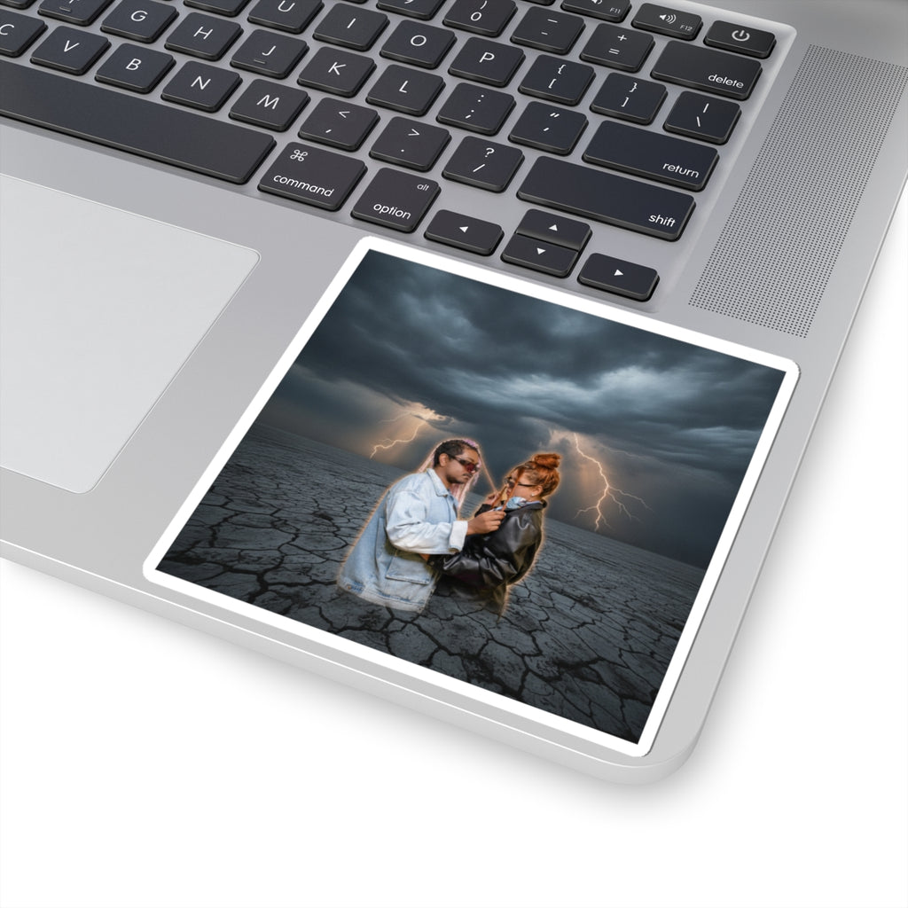 Dramatic Storm — Person — Kiss-Cut Sticker