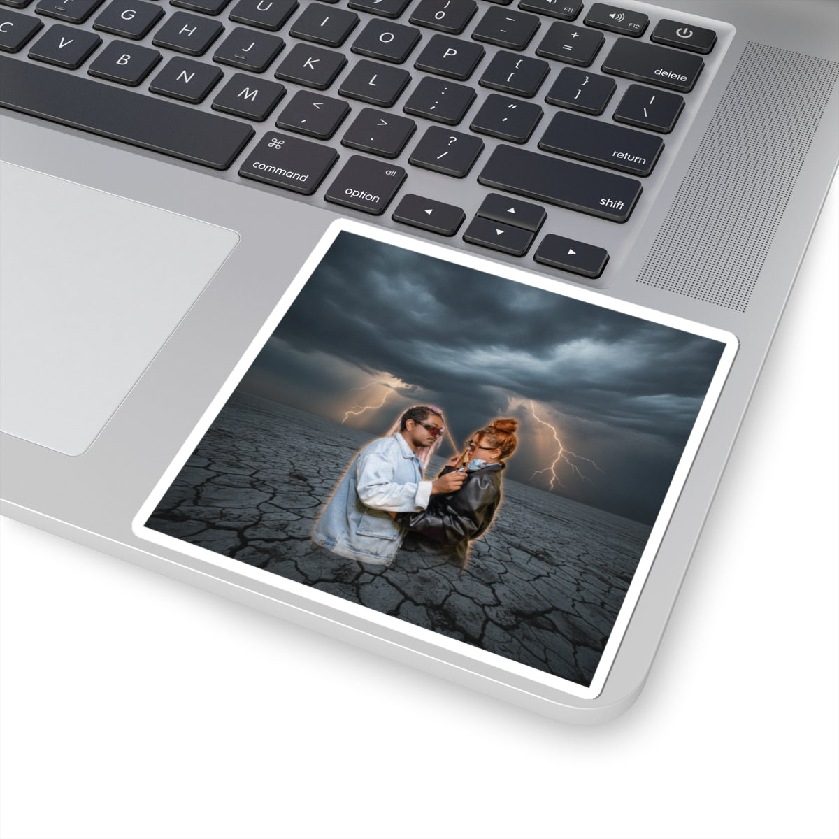 Dramatic Storm — Person — Kiss-Cut Sticker