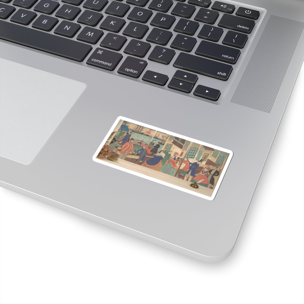 Product Marketing — People Of The Five Nations Drinking And Eating (Gokakoku Jinbutsu Dontaku No Zu) — Kiss-Cut Sticker