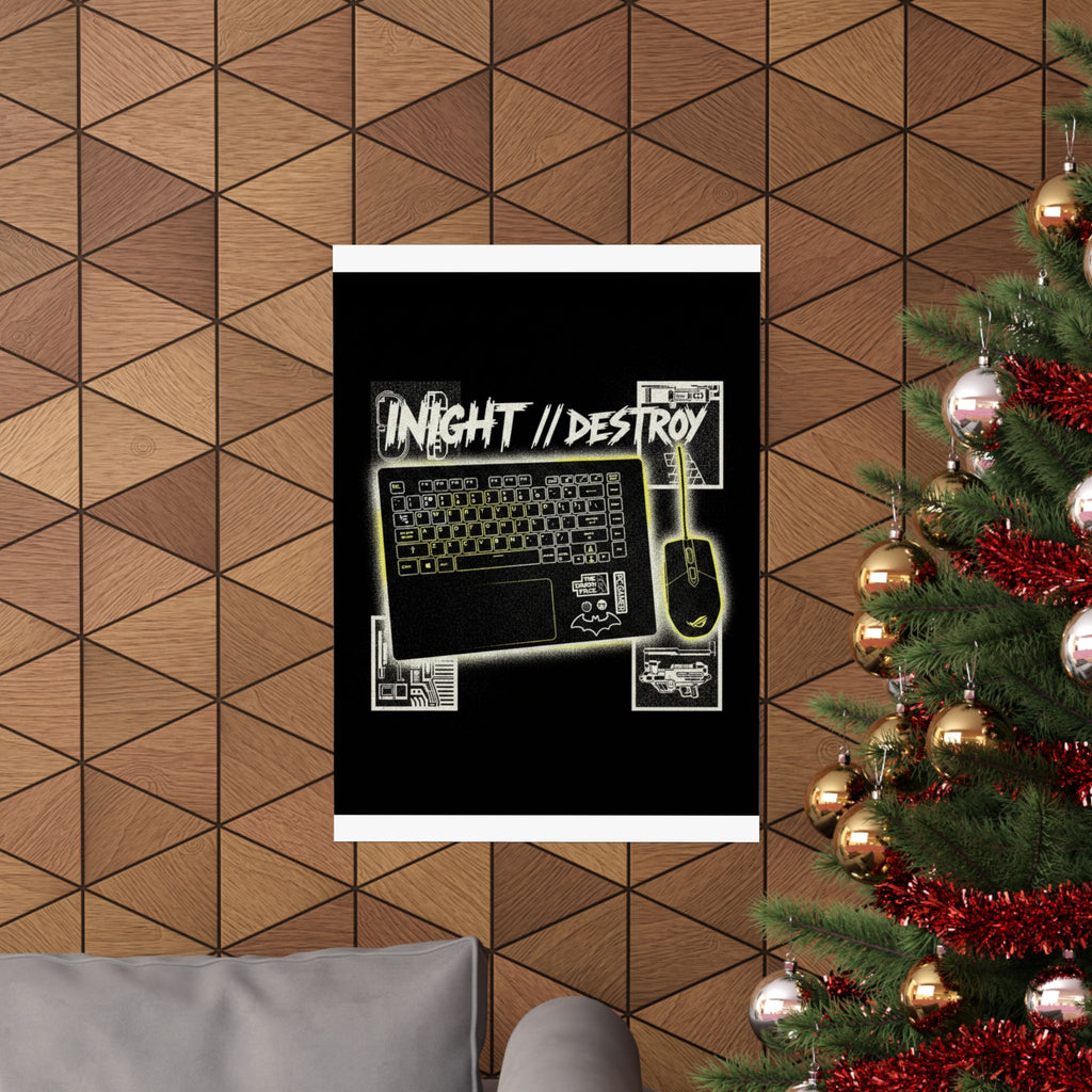 Streetwear Collage — Keyboard — Matte Poster
