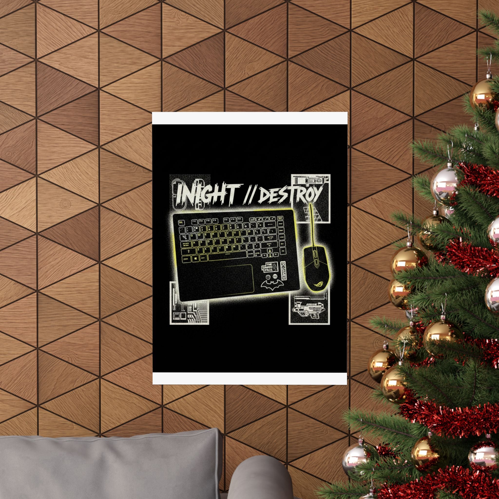Streetwear Collage — Keyboard — Matte Poster