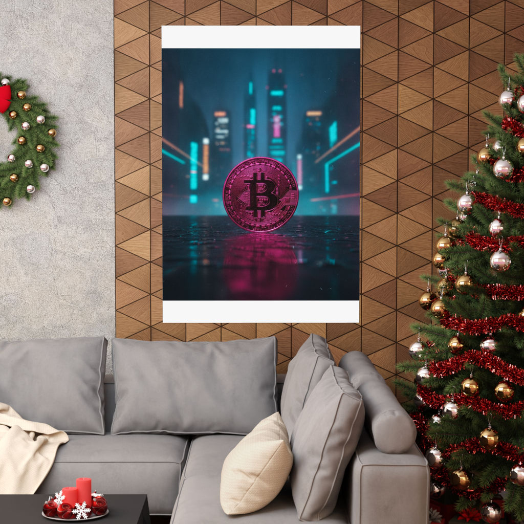 Neon Noir — Coin — Matte Poster