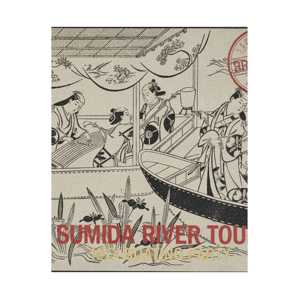 Vintage Bootleg — An Actor'S Boating Party On The Sumida River — Matte Poster