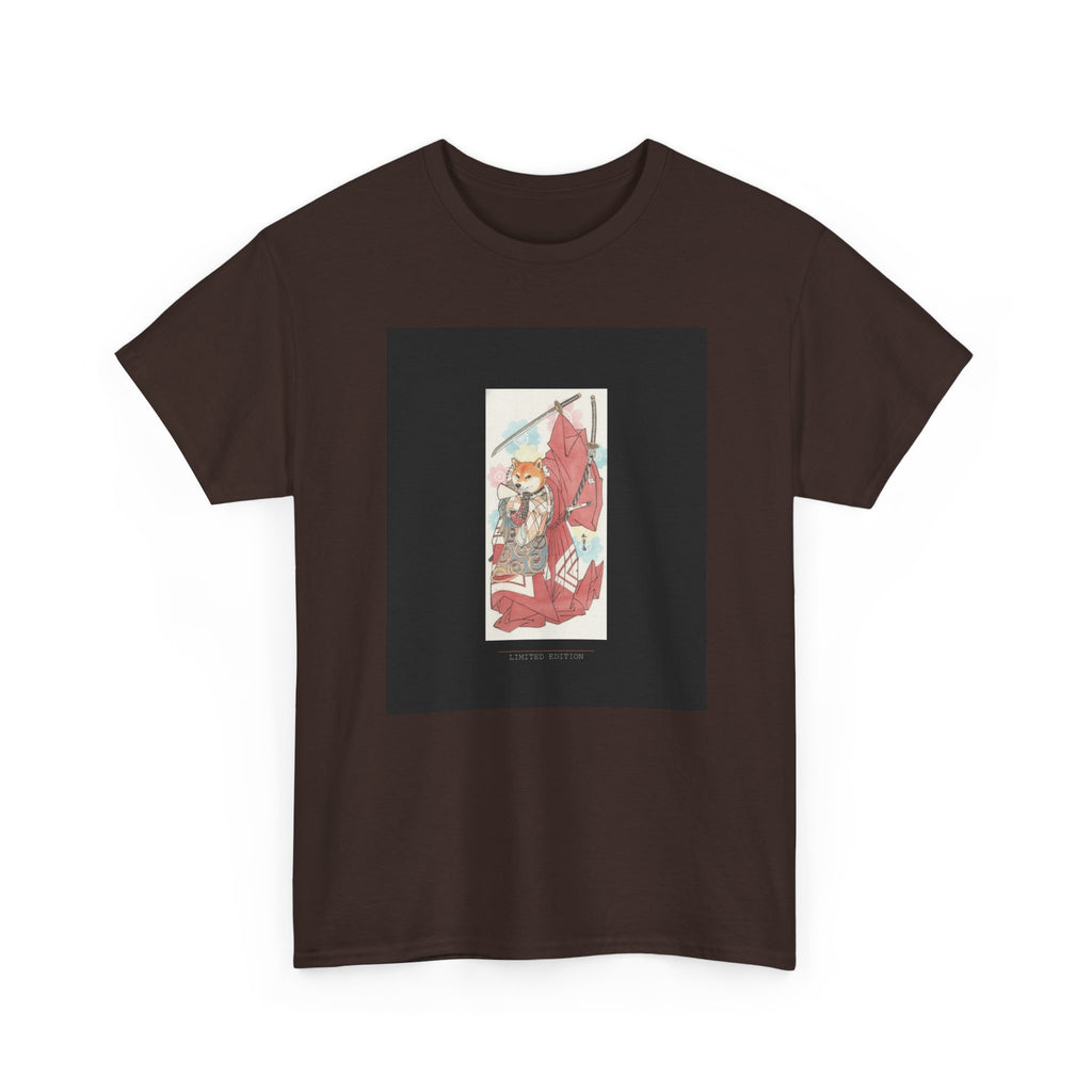 Shiba Inu Samurai Katana Watercolour Ukiyo-e Graphic Tee