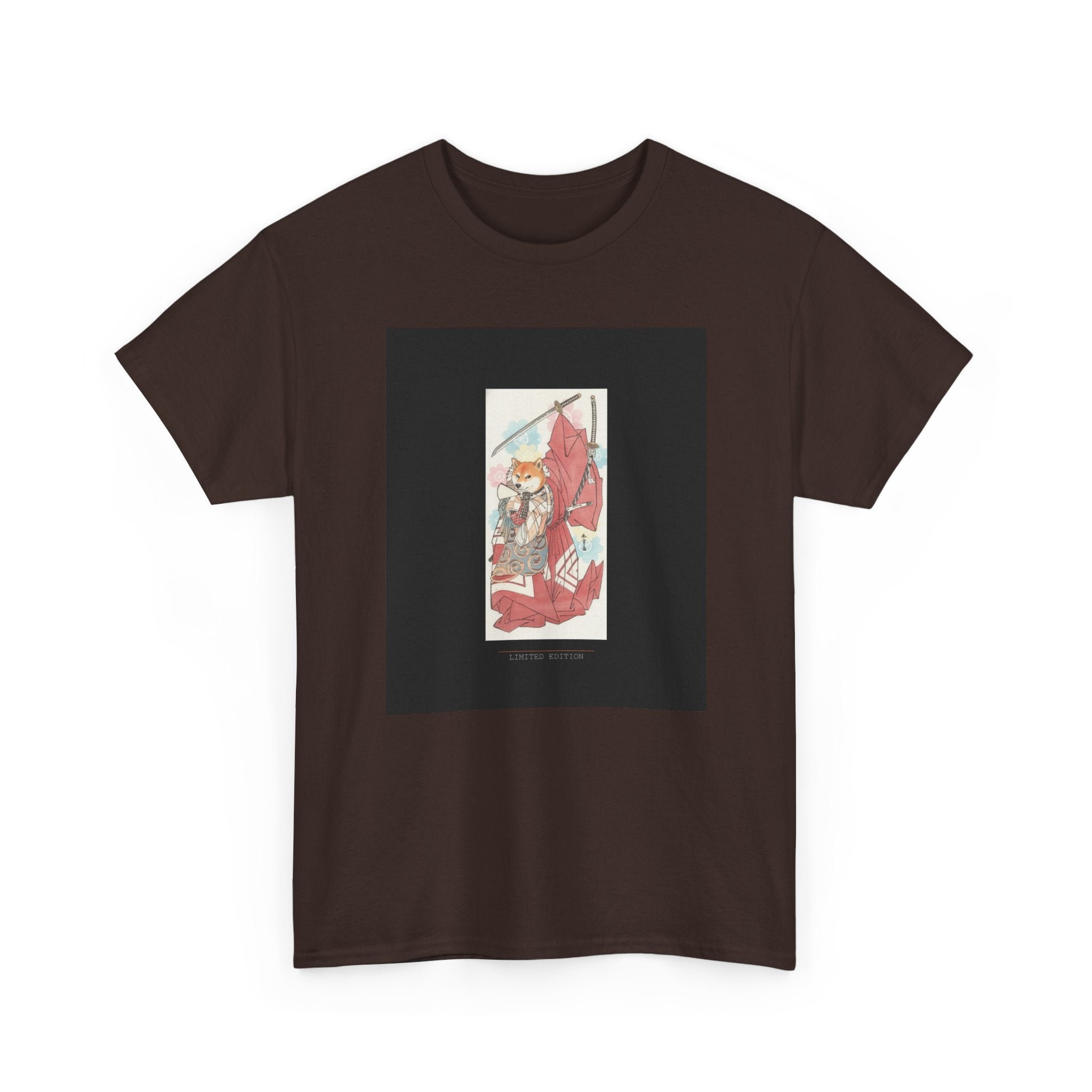 Shiba Inu Samurai Katana Watercolour Ukiyo-e Graphic Tee