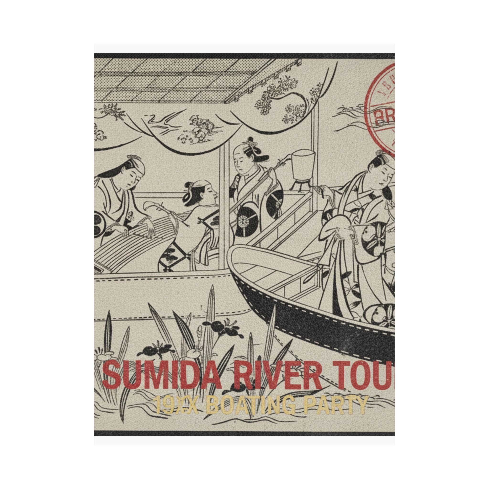 Vintage Bootleg — An Actor'S Boating Party On The Sumida River — Matte Poster