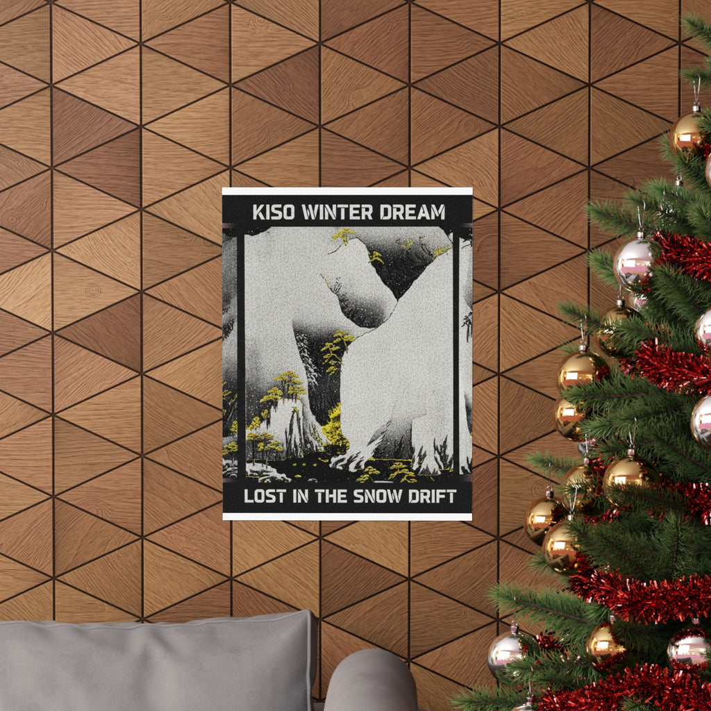Streetwear Collage — Kiso Gorge In The Snow — Matte Poster