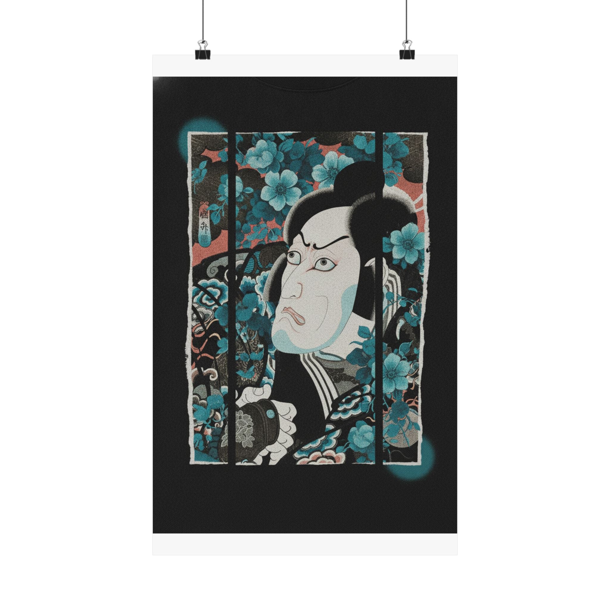 Streetwear Collage — Kabuki Actor Ichikawa Ebizō V As Kumagai Jirō Naozane — Matte Poster
