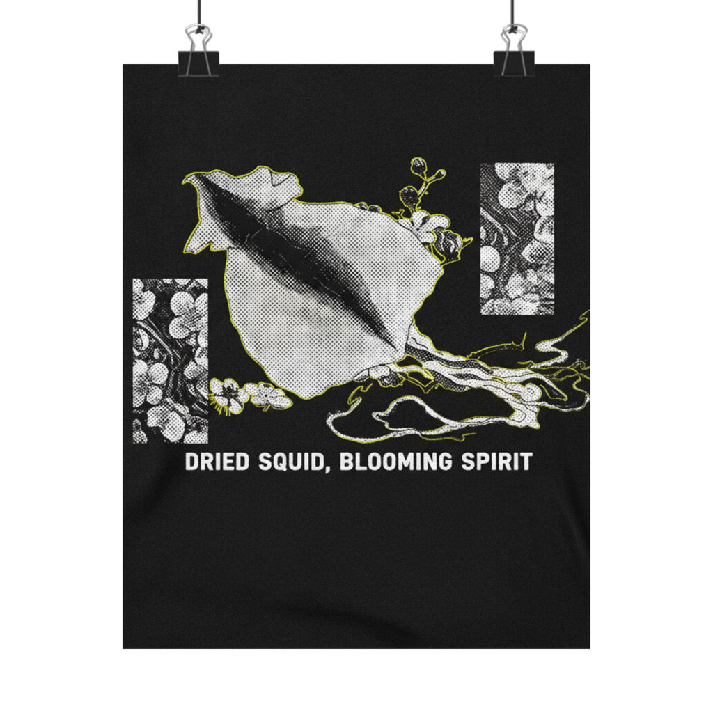 Streetwear Collage — Dried Cuttle-Fish And Plum Blossoms — Matte Poster