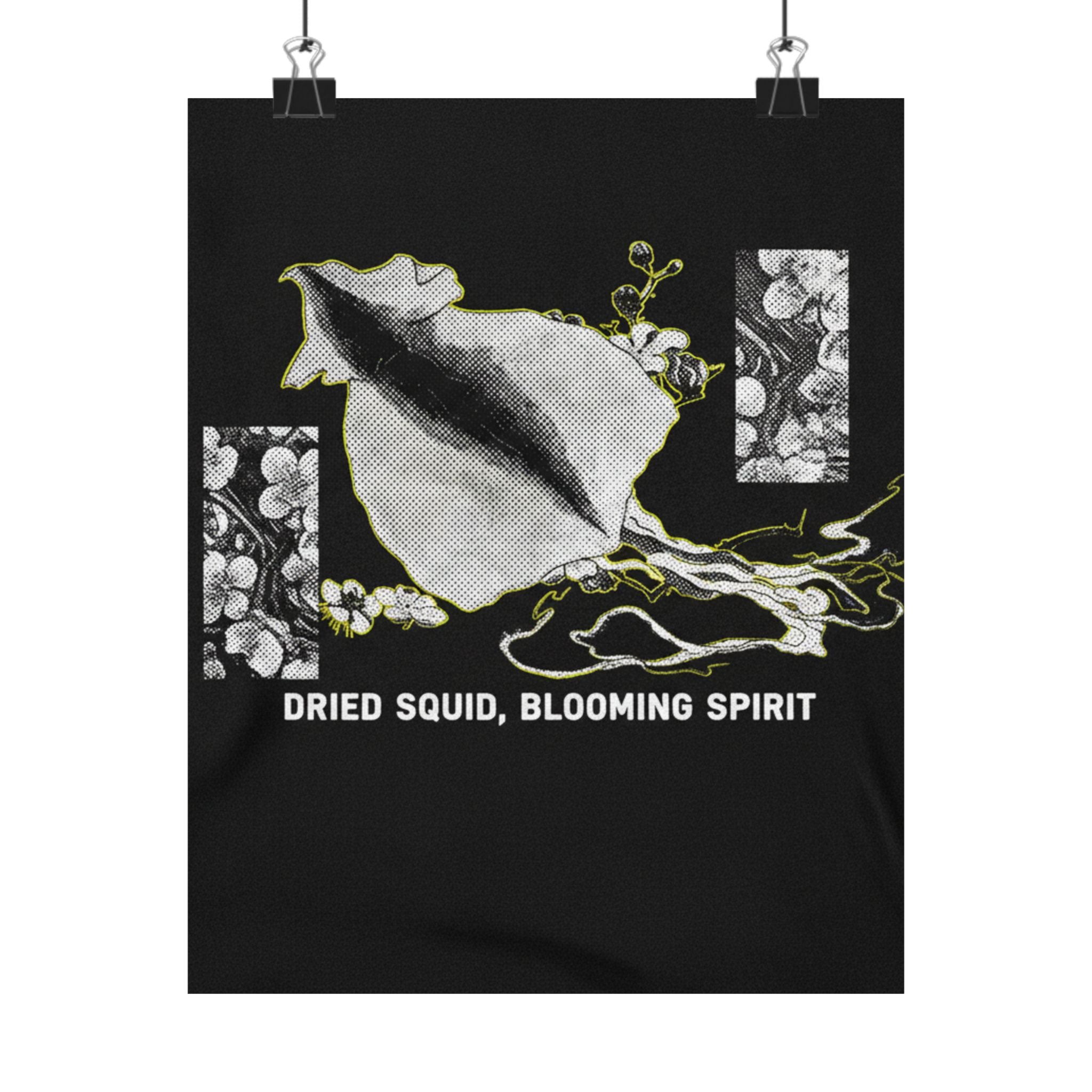 Streetwear Collage — Dried Cuttle-Fish And Plum Blossoms — Matte Poster