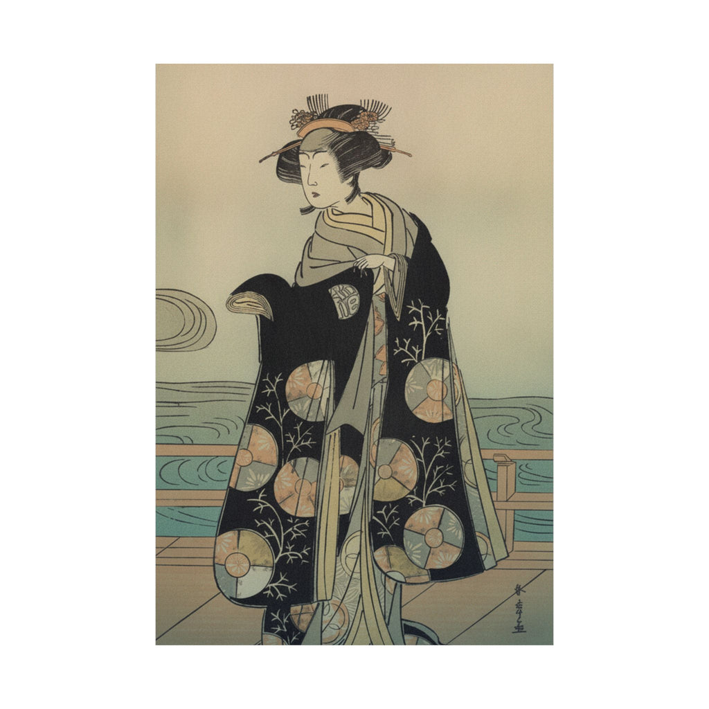 Affirmation — Yoshizawa Iroha As A Woman Standing On The Engawa Of A House By A River — Matte Poster