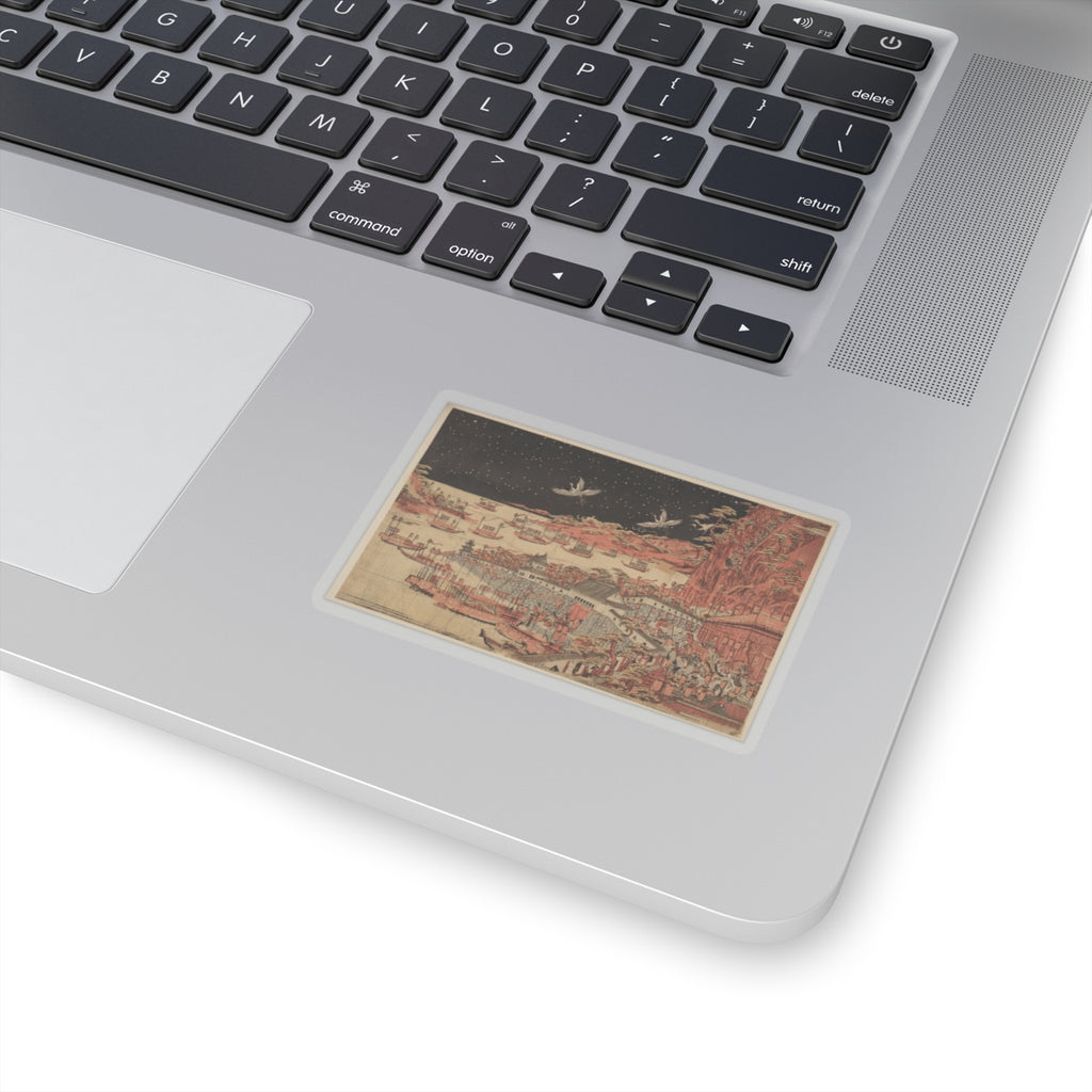 Japanese Street — Battle Of Ichi–No–Tani, March 21, 1184 — Kiss-Cut Sticker