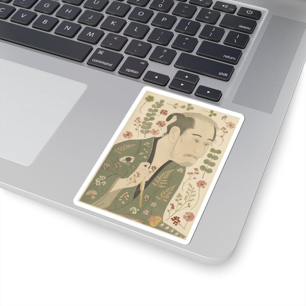 Botanical — The Actor Onoye Matsusuke As A Ronin — Kiss-Cut Sticker
