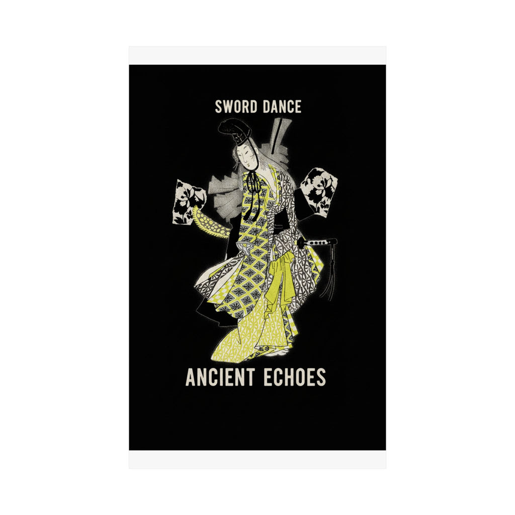 Streetwear Collage — Dancing Girl Wearing A Sword — Matte Poster