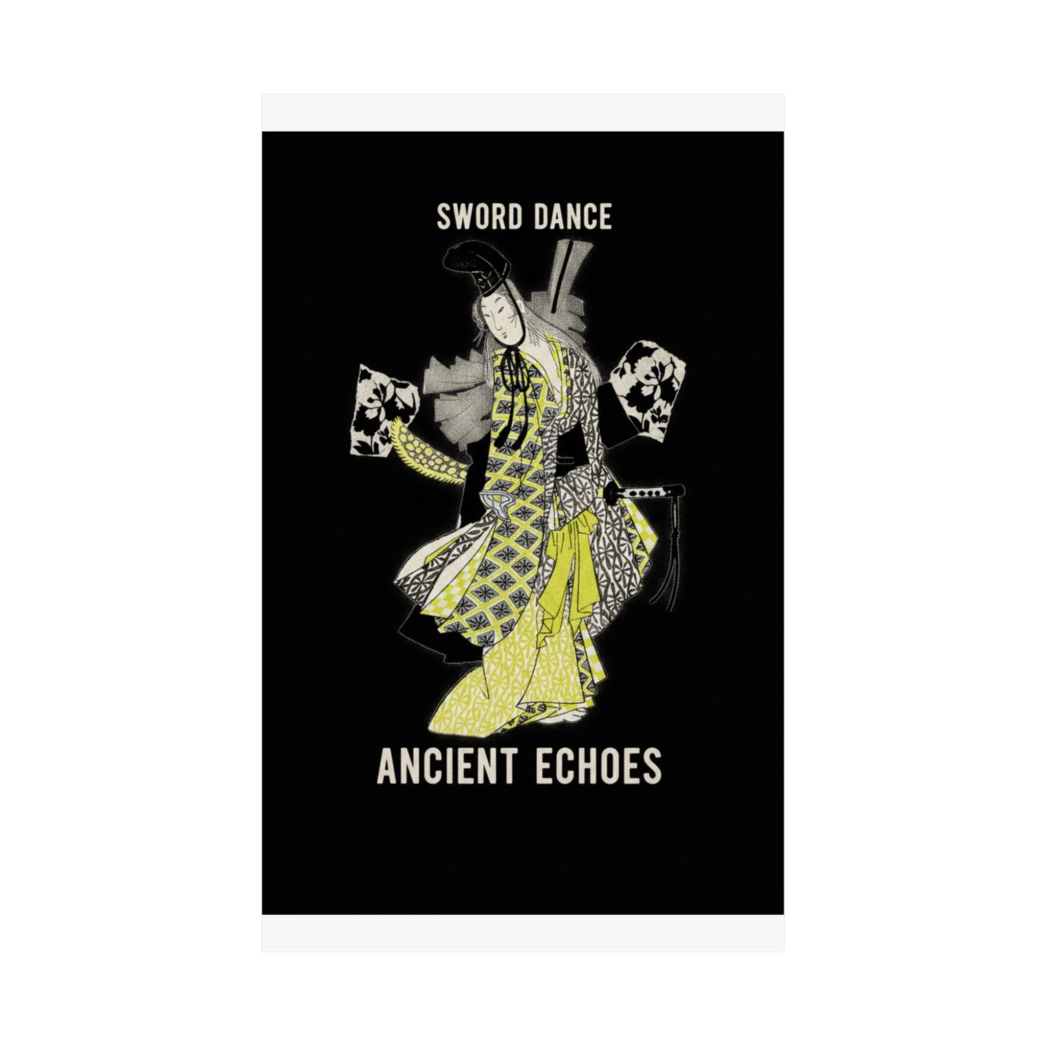 Streetwear Collage — Dancing Girl Wearing A Sword — Matte Poster