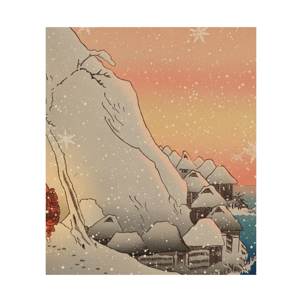Southern Sunset — Nichiren In Snow At Tsukahara, Sodo Province — Matte Poster