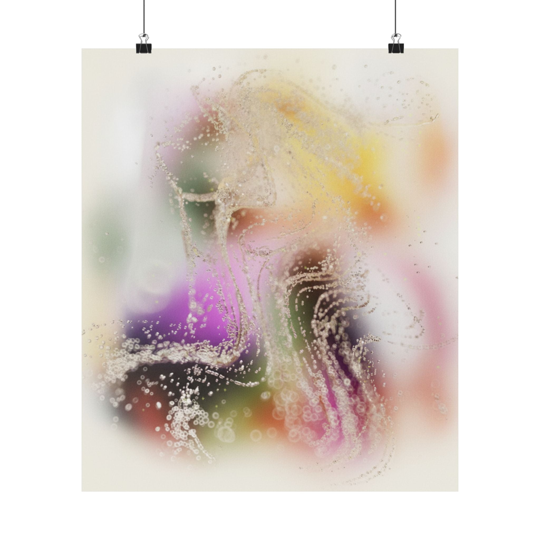 Dreamy Blurred Colour Cloud Abstract Art Poster