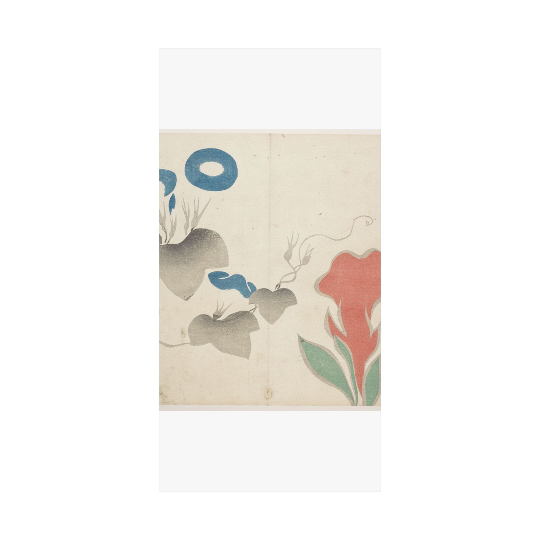 Watercolor — Design Of Morning–Glory And Other Flowers — Matte Poster