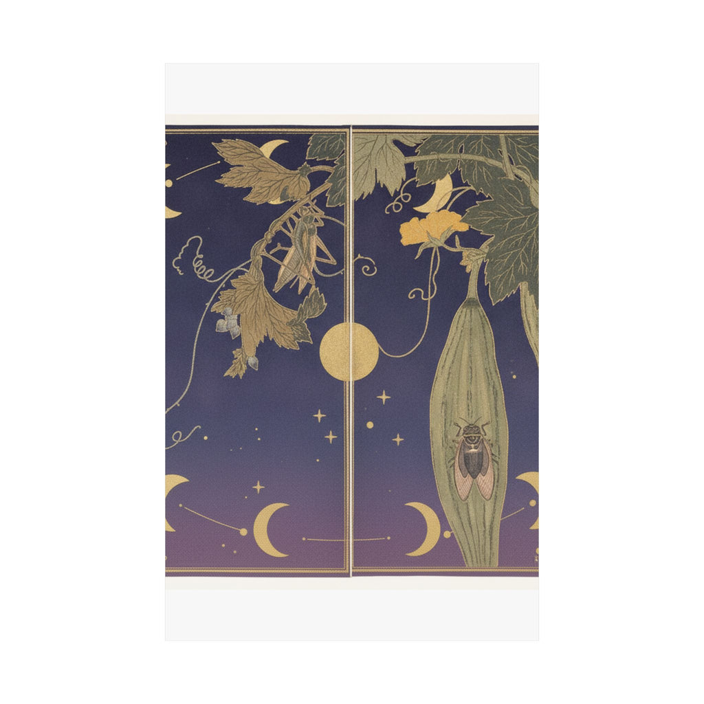 Celestial — Grasshopper (Kirigirisu); Cicada (Semi), From The Picture Book Of Crawling Creat — Matte Poster