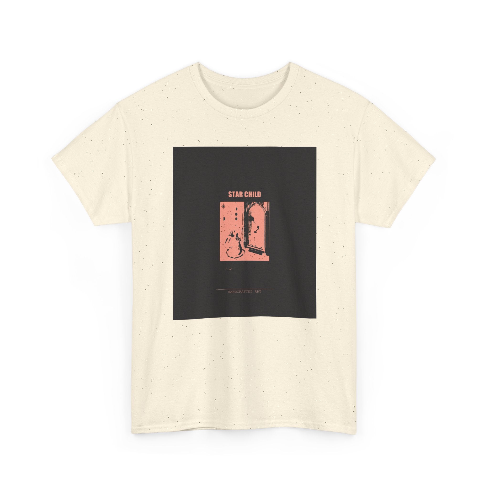 STAR CHILD Coral Duotone Screen Print Graphic Tee
