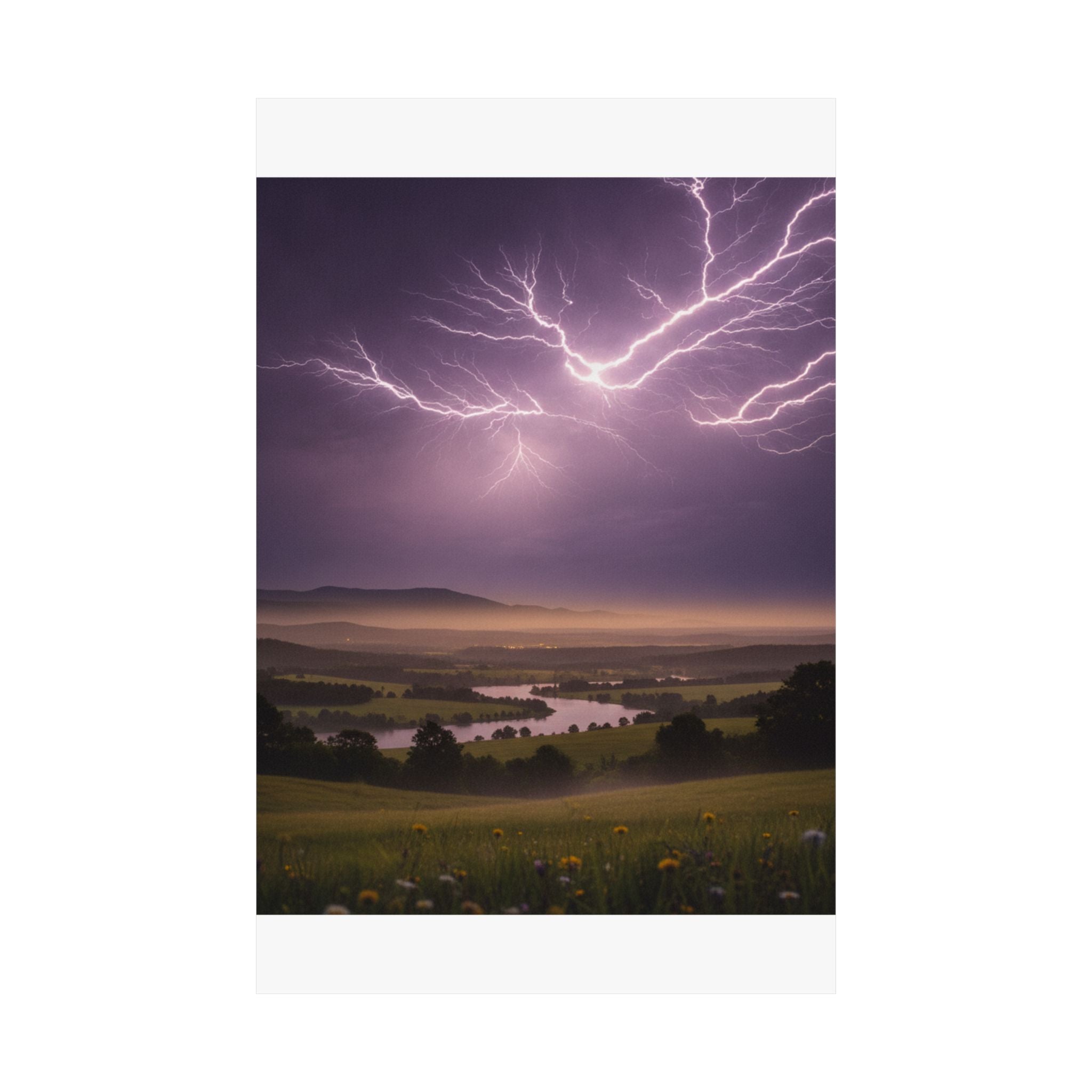 Scenic Nature — Lightning — Matte Poster