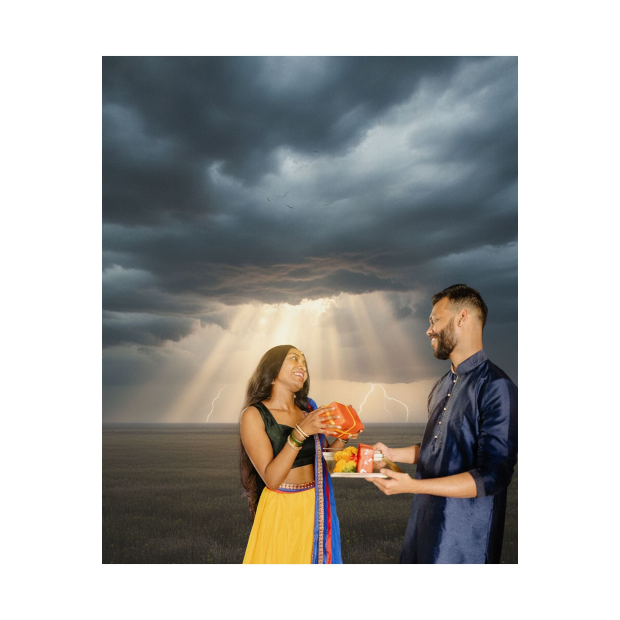 Dramatic Storm — Person — Matte Poster